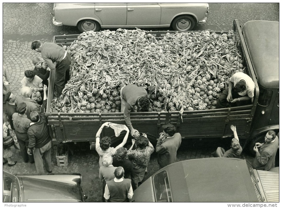 France Paris Manifestation Commando Des Comité De L'Artichaut Ancienne Photo 1960 - Professions