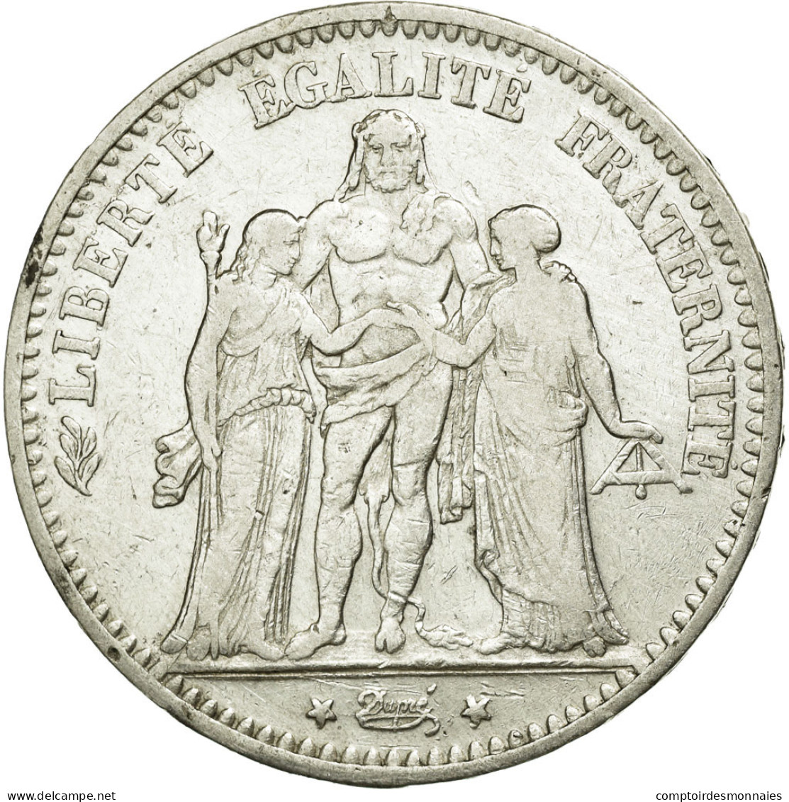 Monnaie, France, Hercule, 5 Francs, 1876, Bordeaux, TTB, Argent, KM:820.2 - J. 5 Francs