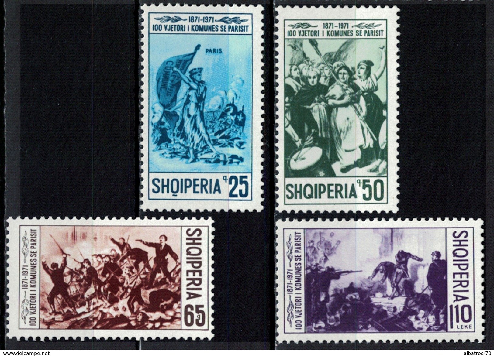 Albania 1971 _ Full Set - The 100th Anniversary Of The Paris Commune _ MNH** - Albania