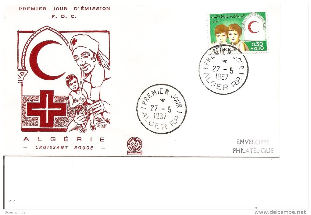 Algérie -Croissant Rouge ( FDC De 1967 à Voir) - Algérie (1962-...)