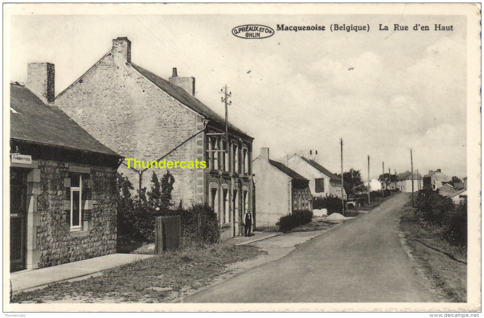 CPA  MACQUENOISE BELGIQUE LA RUE D'EN HAUT - Momignies