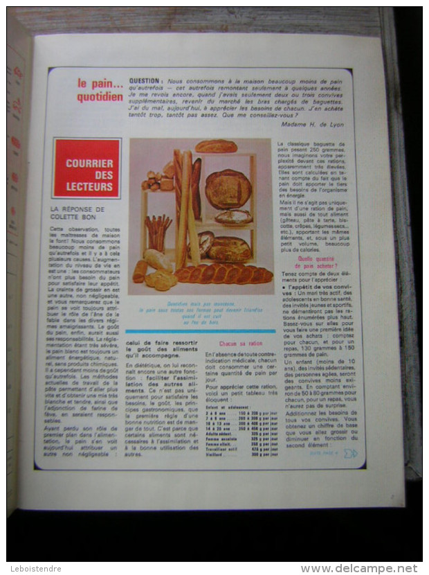 REVUE  CUISINE  1000 MENUS  N° 7  HEBDOMADAIRE  1970 - Culinaria & Vinos