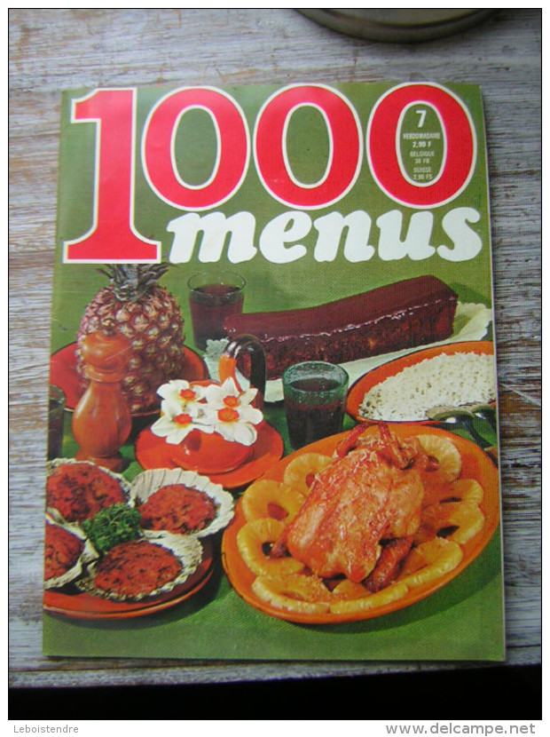 REVUE  CUISINE  1000 MENUS  N° 3  HEBDOMADAIRE  1970 - Küche & Wein