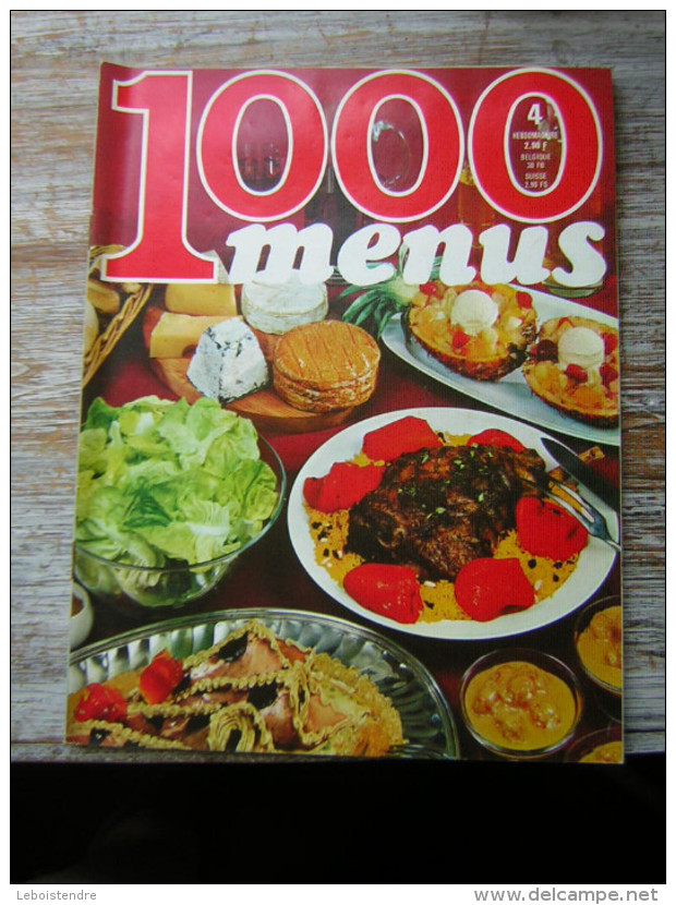 REVUE  CUISINE  1000 MENUS  N° 4  HEBDOMADAIRE  1970 - Cooking & Wines