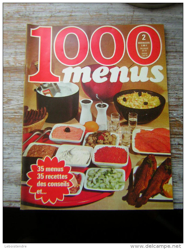 REVUE  CUISINE  1000 MENUS  N° 2  HEBDOMADAIRE  1970 - Culinaria & Vinos