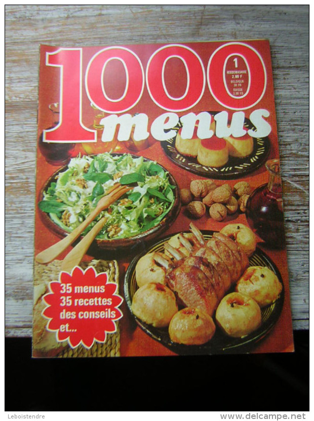 REVUE  CUISINE  1000 MENUS  N° 1  HEBDOMADAIRE  1970 - Koken & Wijn