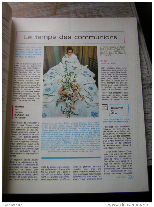 REVUE  CUISINE  1000 MENUS  N° 15  HEBDOMADAIRE  1970 - Cooking & Wines