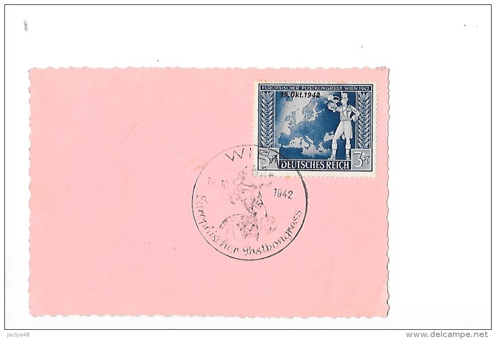 19-10-1942  Europaischer Postkongress  WIEN  - - FDC