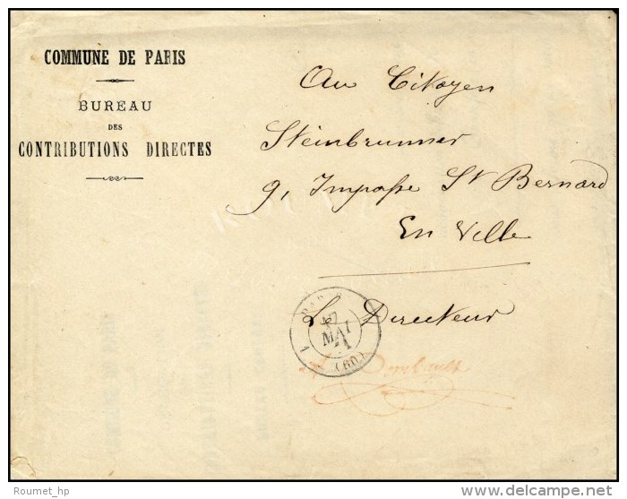 Càd De Route PARIS 1 (60) Du 17 Mai 71 Sur Lettre En Franchise à En-tête COMMUNE DE PARIS /... - Guerre De 1870