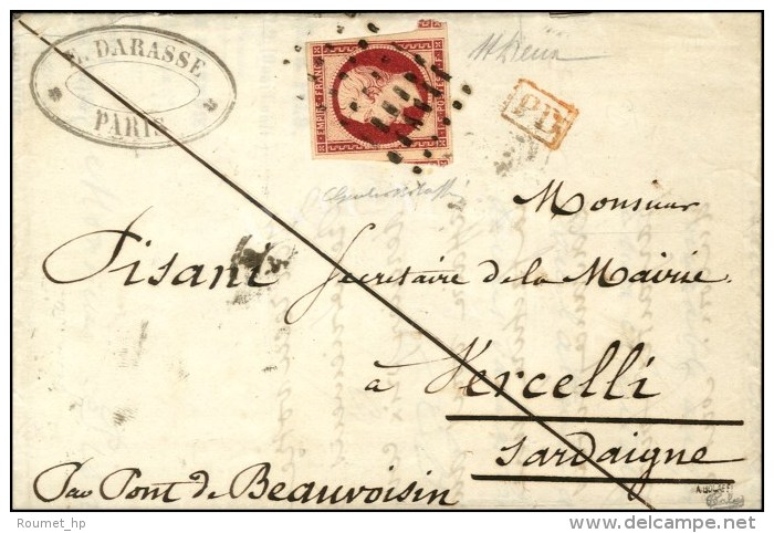 Rouleau De Gros Points / N° 18 Exceptionnelle Nuance Velours Foncé, Superbes Marges Sur Lettre Avec... - 1853-1860 Napoléon III