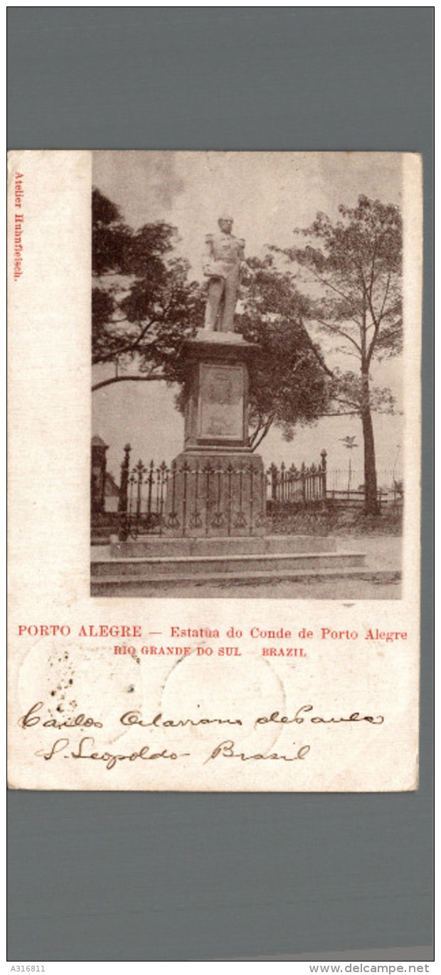 Porto Alegre  Estatua Do Conde De Porto Alegre - Porto Alegre