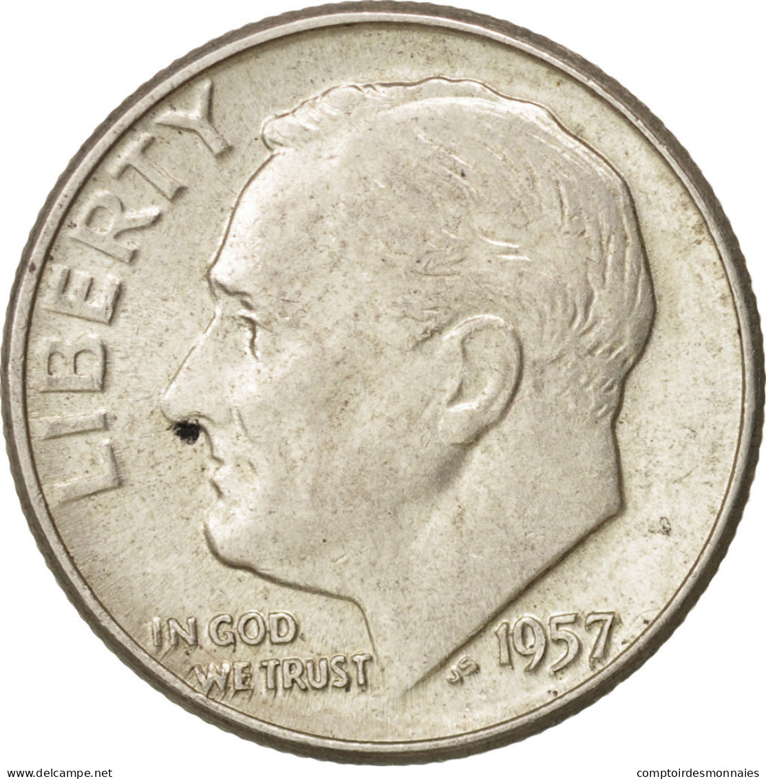 Monnaie, États-Unis, Roosevelt Dime, Dime, 1957, U.S. Mint, Philadelphie, SUP - 1946-...: Roosevelt