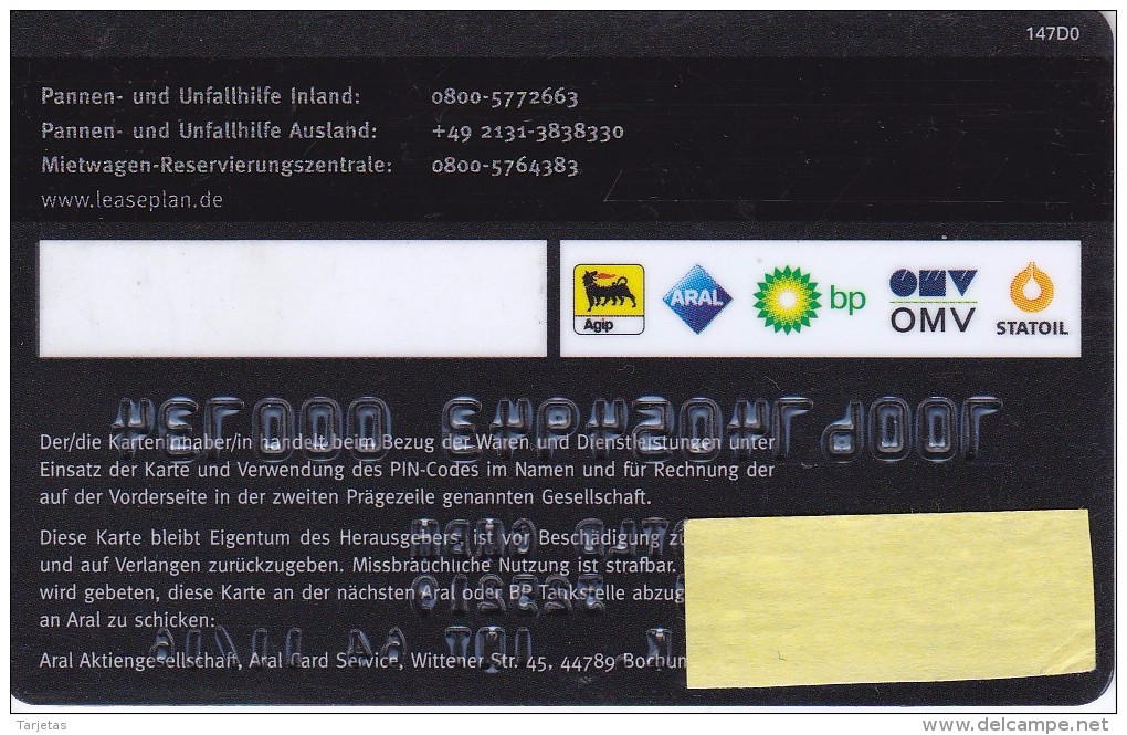 TARJETA DE GASOLINERA ARAL - BP- AGIP (no Es Tarjeta Telefonica) PETROLEO - Petrole