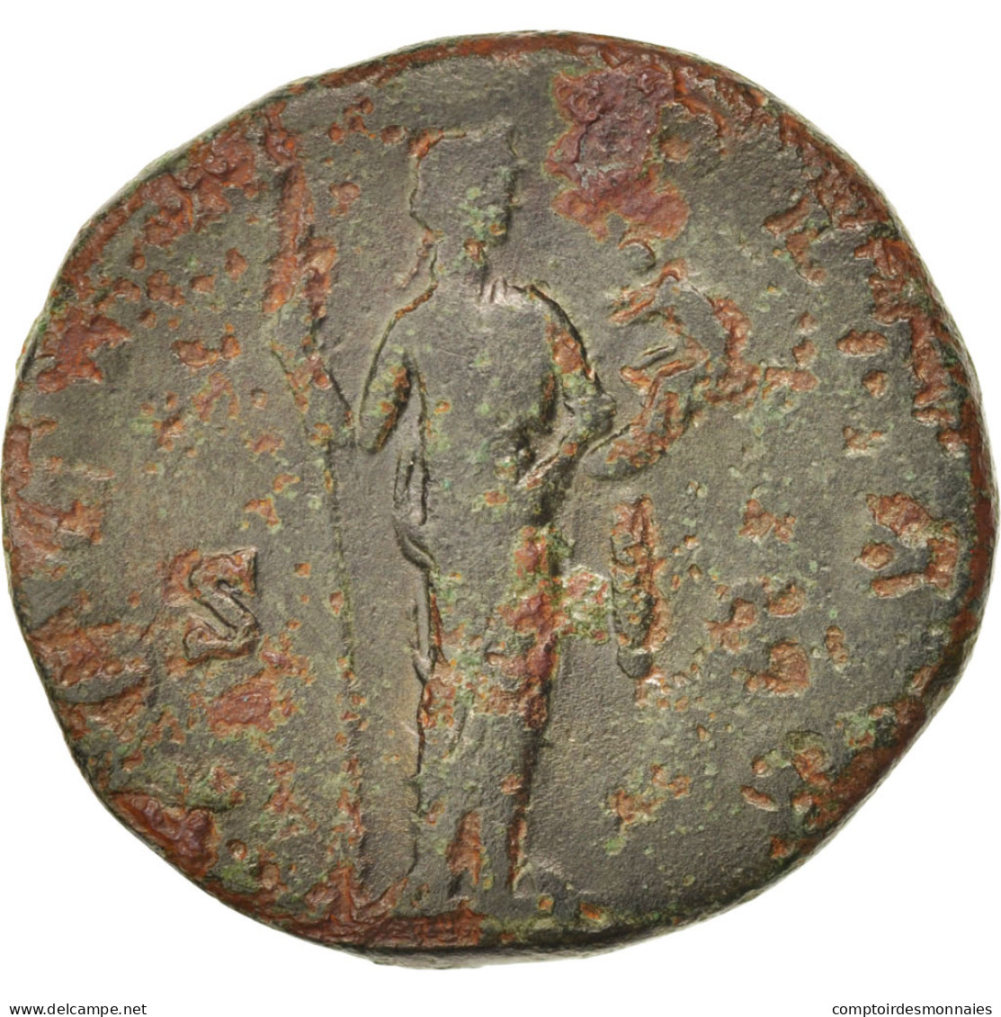 Monnaie, Faustina II, As, 156-161, Roma, TB, Bronze, RIC:1639 - Die Antoninische Dynastie (96 / 192)