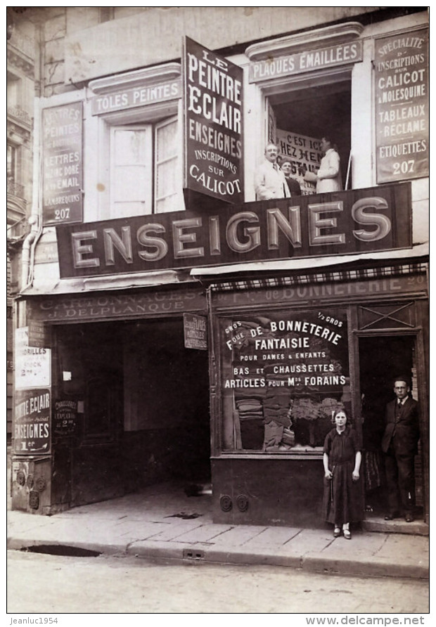 PARIS ENSEIGNES EMAILLEES MR FORRAINS  TIRAGE D APRES PLAQUE PHOTO EN 10 X 15 CM UNIQUE - Petits Métiers à Paris