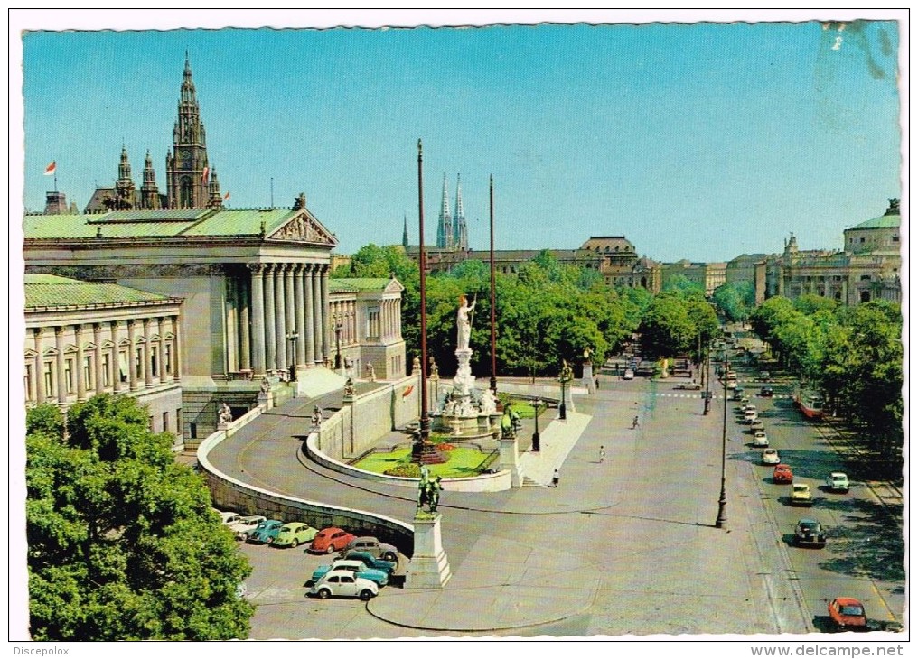 C3232 Wien - Parlament Mit Ringstrasse - Auto Cars Voitures / Viaggiata 1967 - Ringstrasse