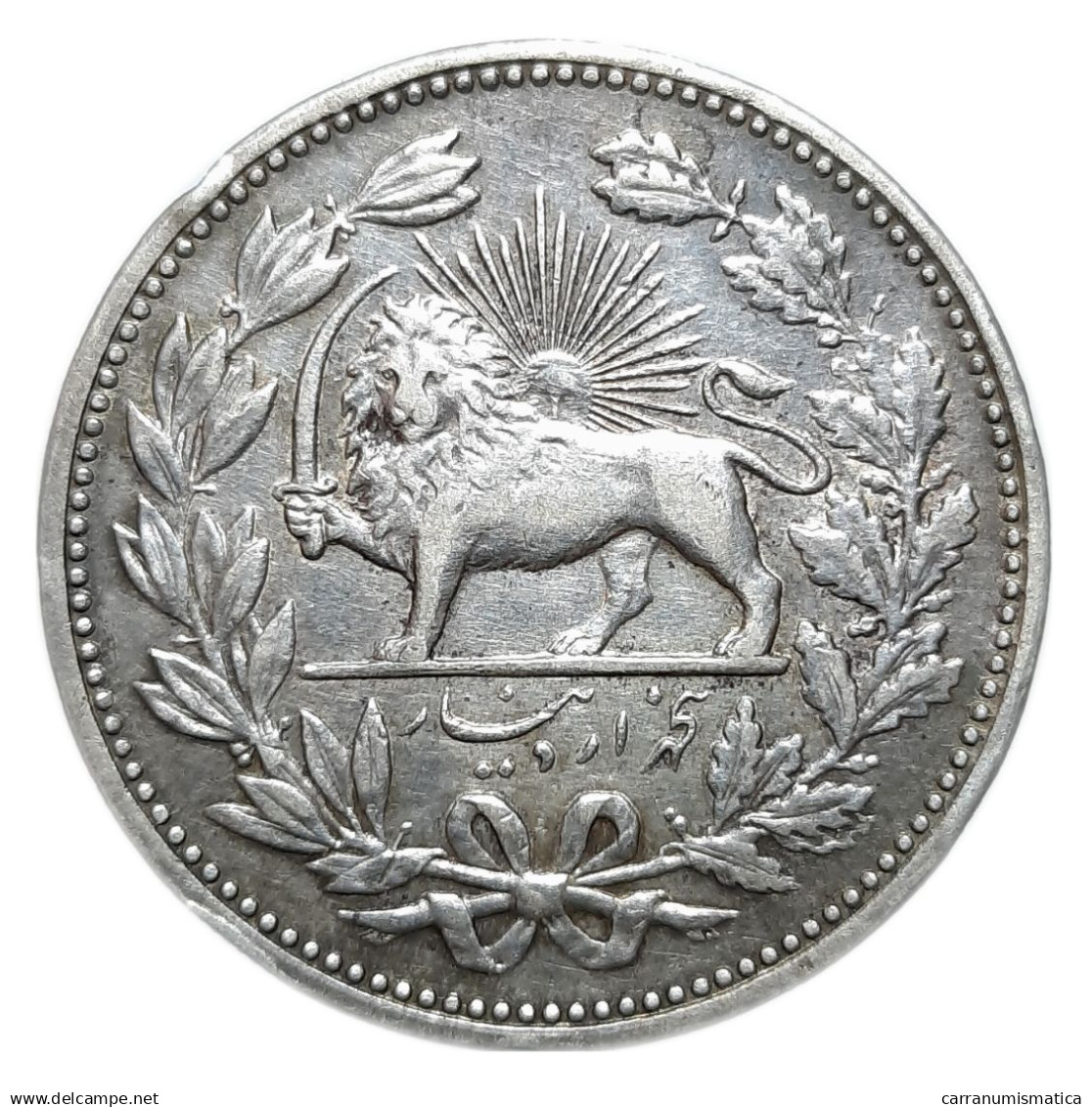 Persia, Muzaffar Al-Din Shah, 5000 Dinars AH1320 (1902) Silver - Iran