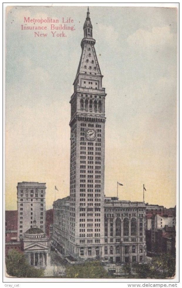 Metropolitan Life Insurance Building, New York, Unused Postcard [17445] - Andere Monumenten & Gebouwen