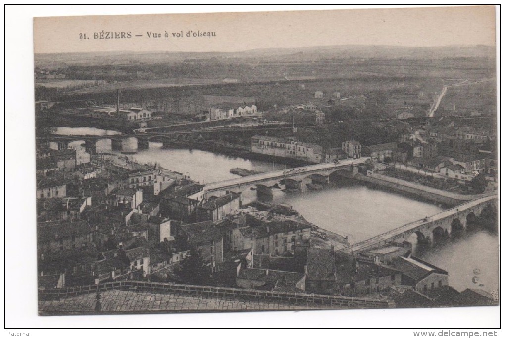 3019  Postal Francia  Beziers Vista Aerea, - Beziers