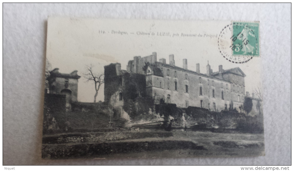 24 DORDOGNE, Château De Luzié, Près Beaumont-du-Périgord, 1916,  (A. Astruc) - Sonstige & Ohne Zuordnung