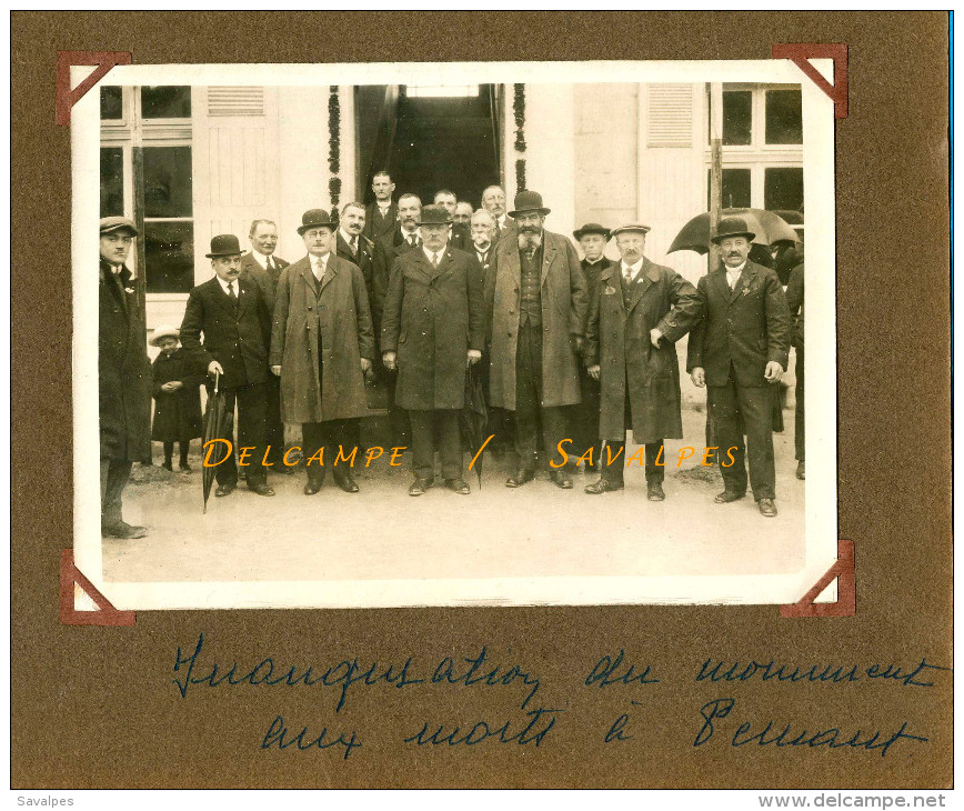 Aisne Soissons - PERNANT Inauguration Du Monument Aux Morts - 2 PHOTOS ORIGINALES - Voir Scans - Places