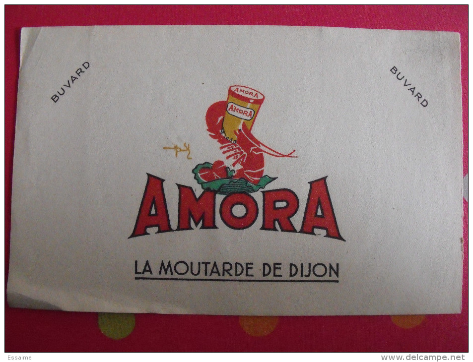 Buvard Amora, Moutarde De Dijon. Vers 1950 - Mostard