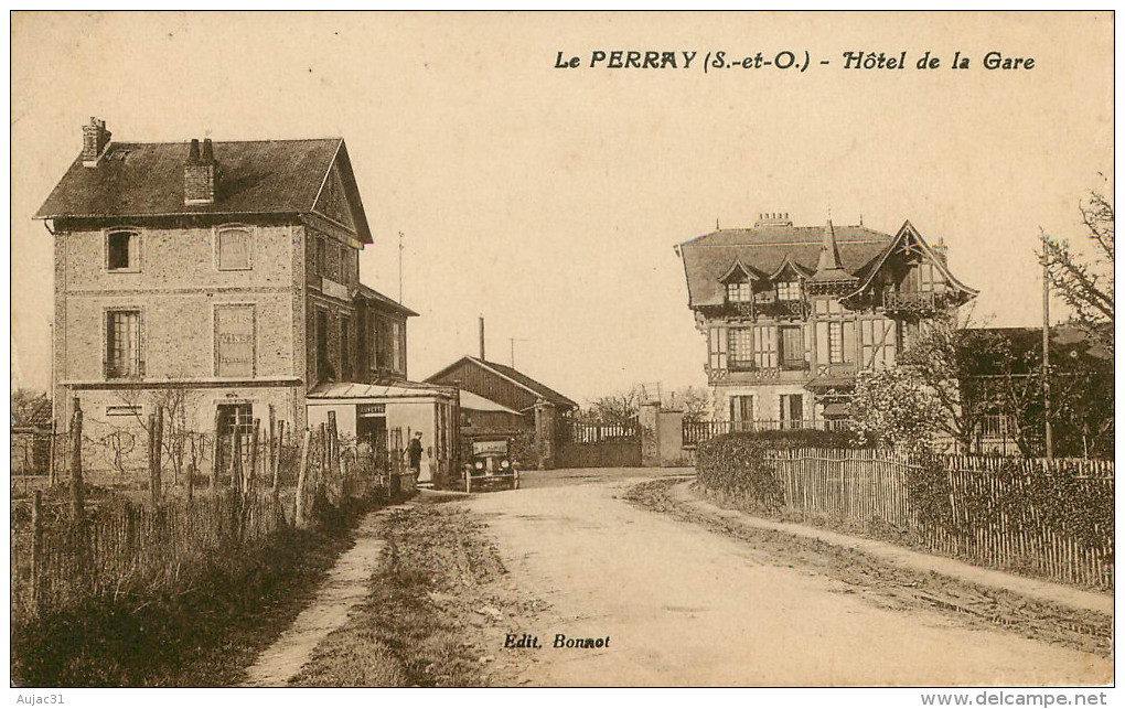 Dép 78 - Voitures - Automobile - Le Perray En Yvelines - Hôtel De La Gare - état - Le Perray En Yvelines