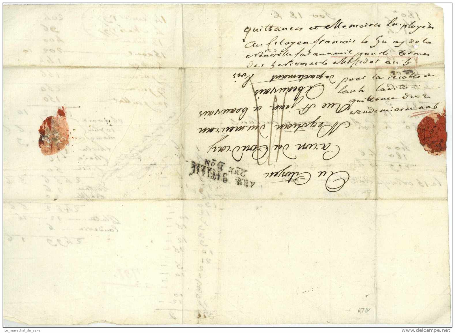 ARM D'ITALIE 2ME D.ON -pour Beauvais - Armée D'Italie - Armeestempel (vor 1900)