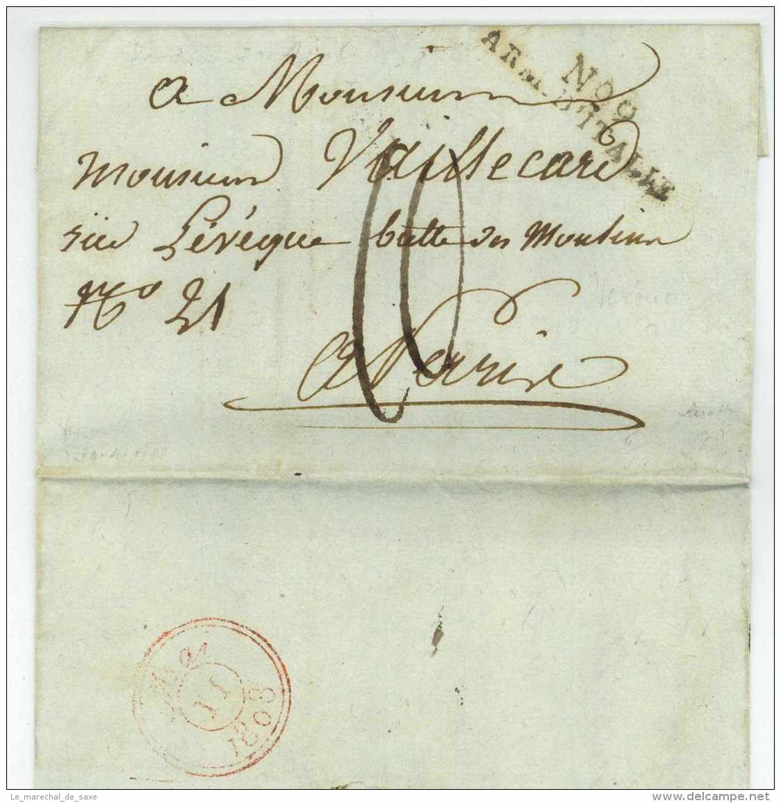 No 9 ARM. D'ITALIE - Verona Pour Paris 1808 - Armée D'Italie - Legerstempels (voor 1900)