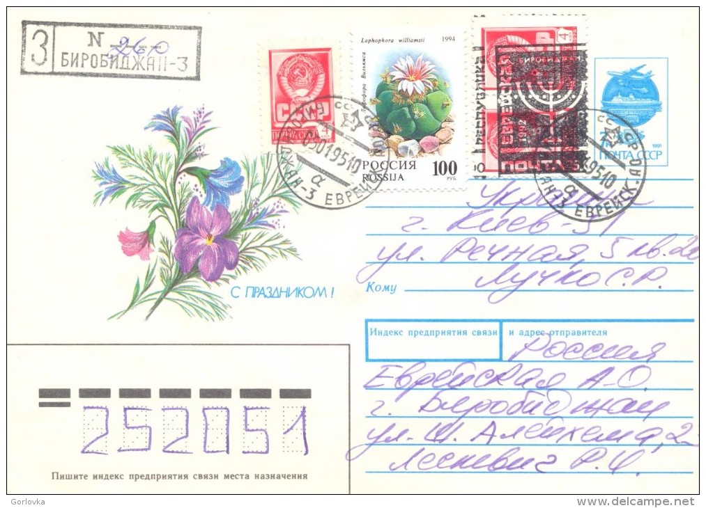Russia 1995, Jewish Republic, Circulated Letter - Lettres & Documents