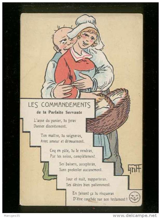 Griff  édit. Brochemoux N° 174 Les Commandements De La Parfaite Servante  L'anse Du Panier .... - Griff