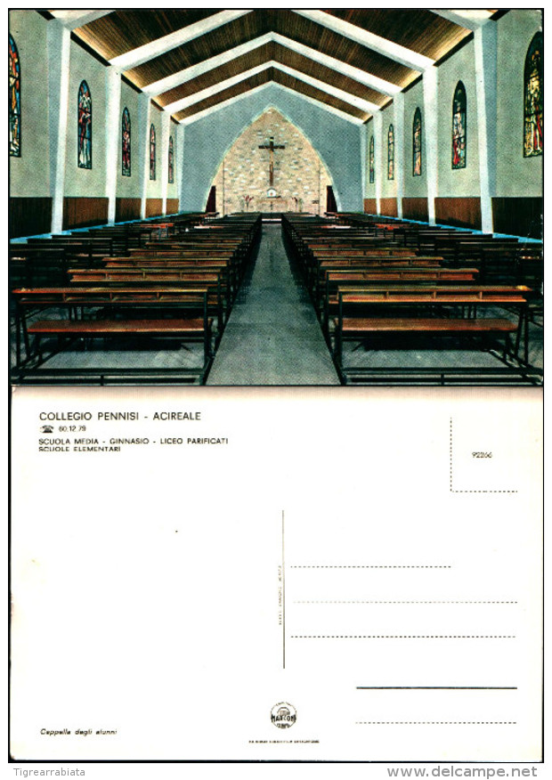 1782a)cartolina   Colleggio Pennisi-acireale-cappella Degli Alunni-nuova - Acireale