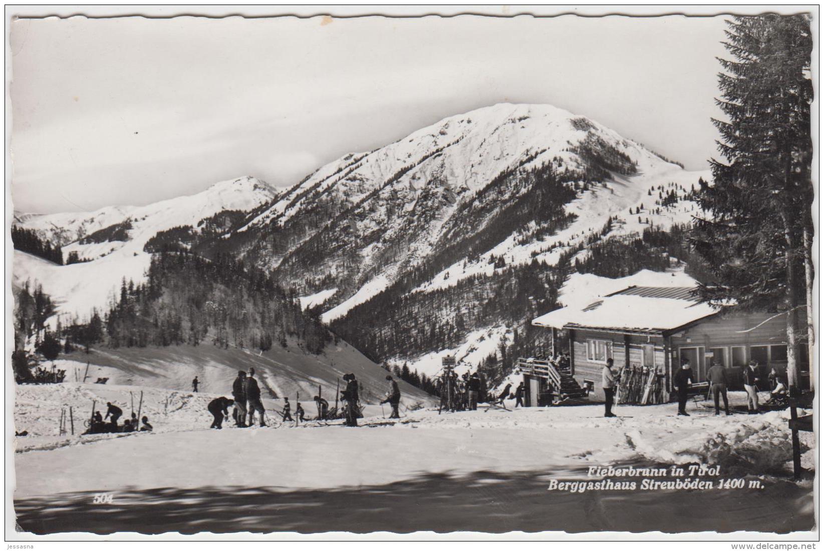 AK - Fieberbrunn - Schifahrer Beim Gasthof Streuböden - 1961 - Fieberbrunn