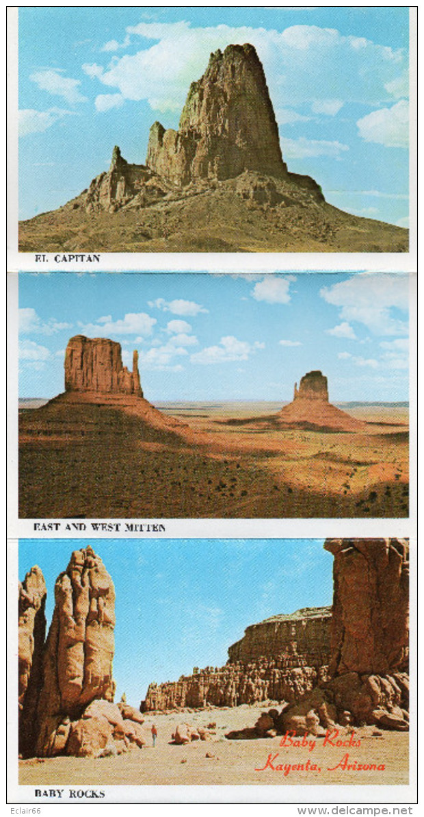 -ETATS-UNIS : MONUMENT VALLEY-UTAH-ARIZONA-DEPLIANT 15 PHOTOS RECTO VERSO - Monument Valley