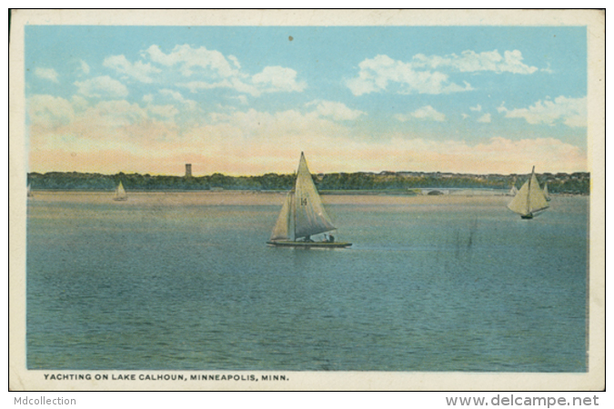 US MINNEAPOLIS / Yachting On Lake Calhoun / CARTE COULEUR - Minneapolis