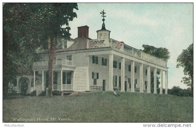 US MOUNT VERNON / Washington's Home / CARTE COULEUR - Autres & Non Classés