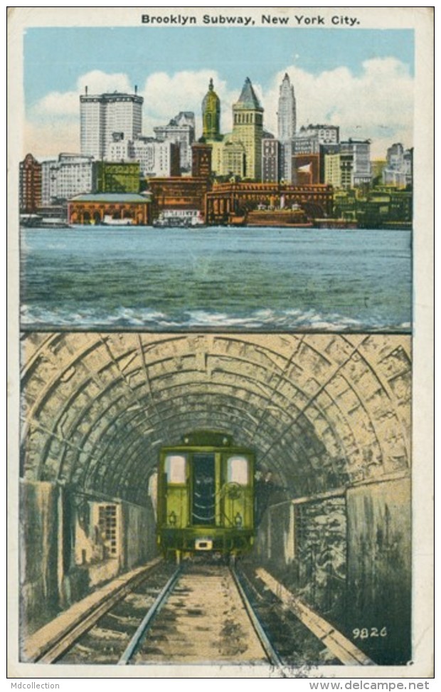 US NEW YORK CITY / Brooklyn Subway / CARTE COULEUR - Transport