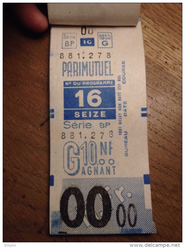 Rare Carnet à Souche De 50 Tickets PMU Ancien, Non Utilisé. Système Oller, Pari Mutuel - Billets De Loterie