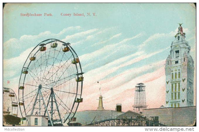 US NEW YORK CITY / Steeplechase Park, Coney Island / CARTE COULEUR - Other Monuments & Buildings