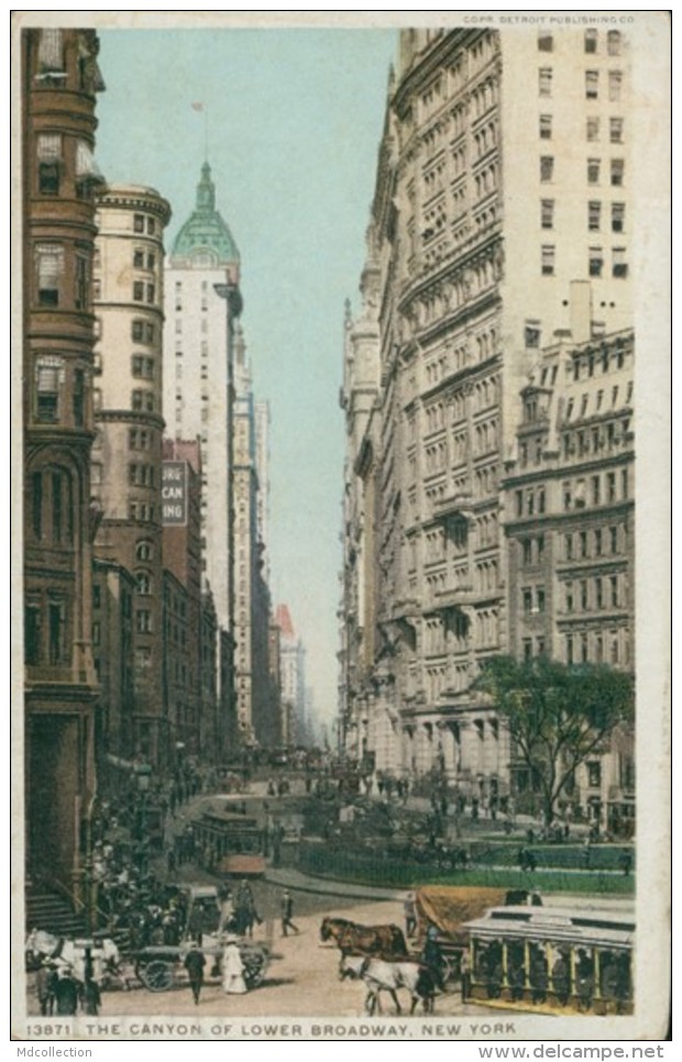 US NEW YORK CITY / The Canyon Of Lower Broadway / CARTE COULEUR - Other Monuments & Buildings