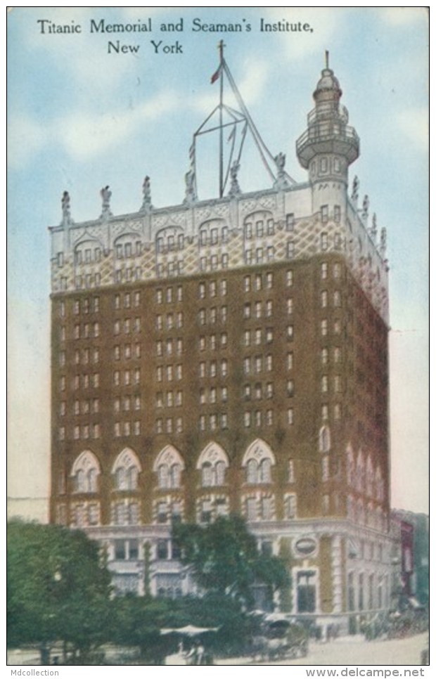 US NEW YORK CITY / Titanic Memorial And Seaman's Institute / CARTE COULEUR - Other Monuments & Buildings