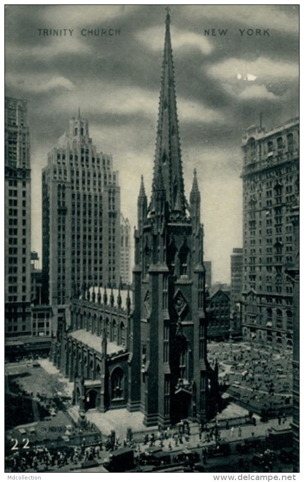 US NEW YORK CITY / Trinity Church / CARTE GLACEE - Other Monuments & Buildings