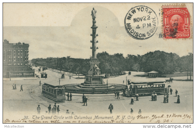 US NEW YORK CITY / The Grand Circle With Columbus Monument / - Other Monuments & Buildings