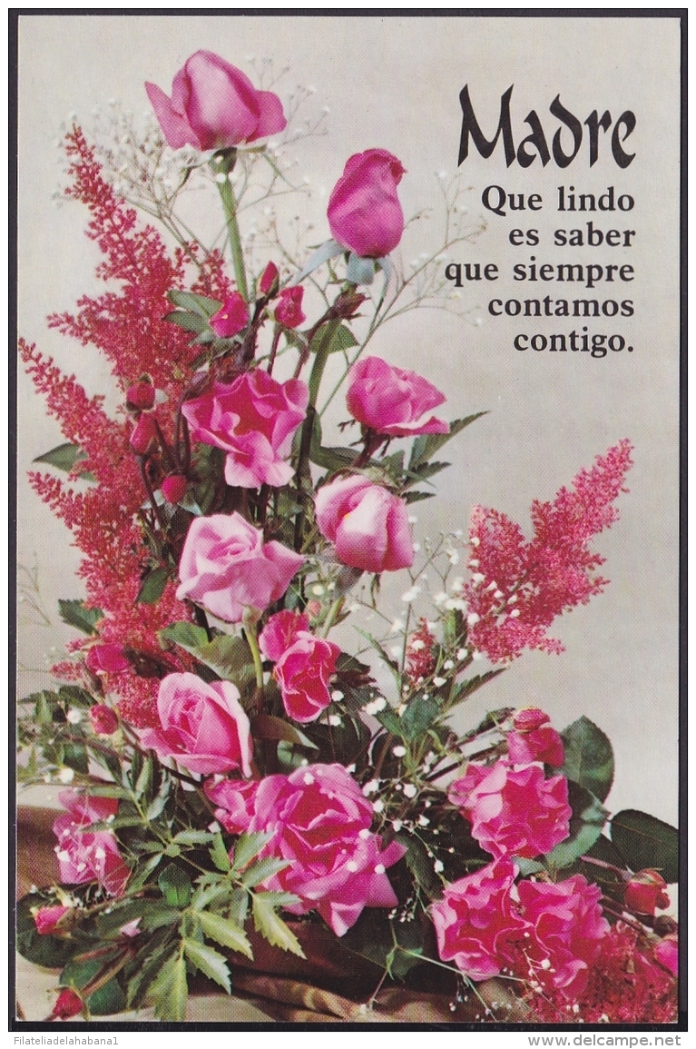 2001-EP-85 CUBA. POSTAL STATIONERY. 2001. Ed.57i. DIA DE LAS MADRES. MOTHER DAY. FLOWER FLORES. N&ordm;.09. - Brieven En Documenten