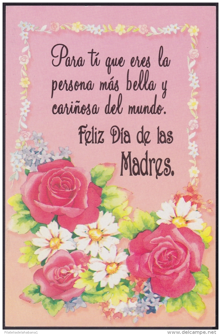 2001-EP-87 CUBA. POSTAL STATIONERY. 2001. Ed.57zg. DIA DE LAS MADRES. MOTHER DAY. FLOWER FLORES. N&ordm;.34. - Lettres & Documents