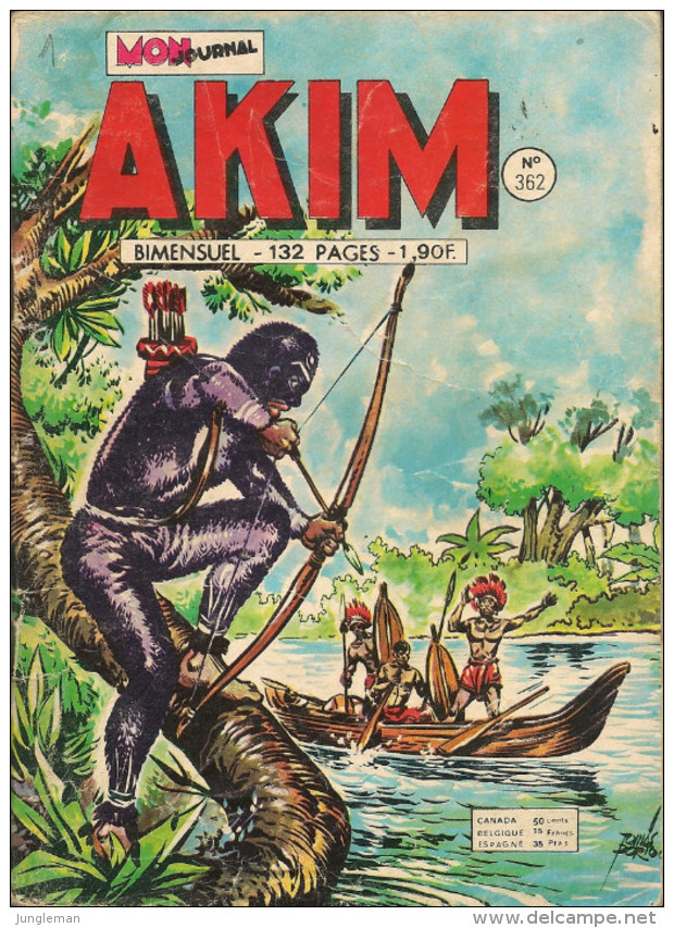 Akim N° 362 - 1ère Série - Editions Aventures Et Voyages - Septembre 1974 - Avec Aussi Pimpin Et Son Zoo Et Taroïo - Akim