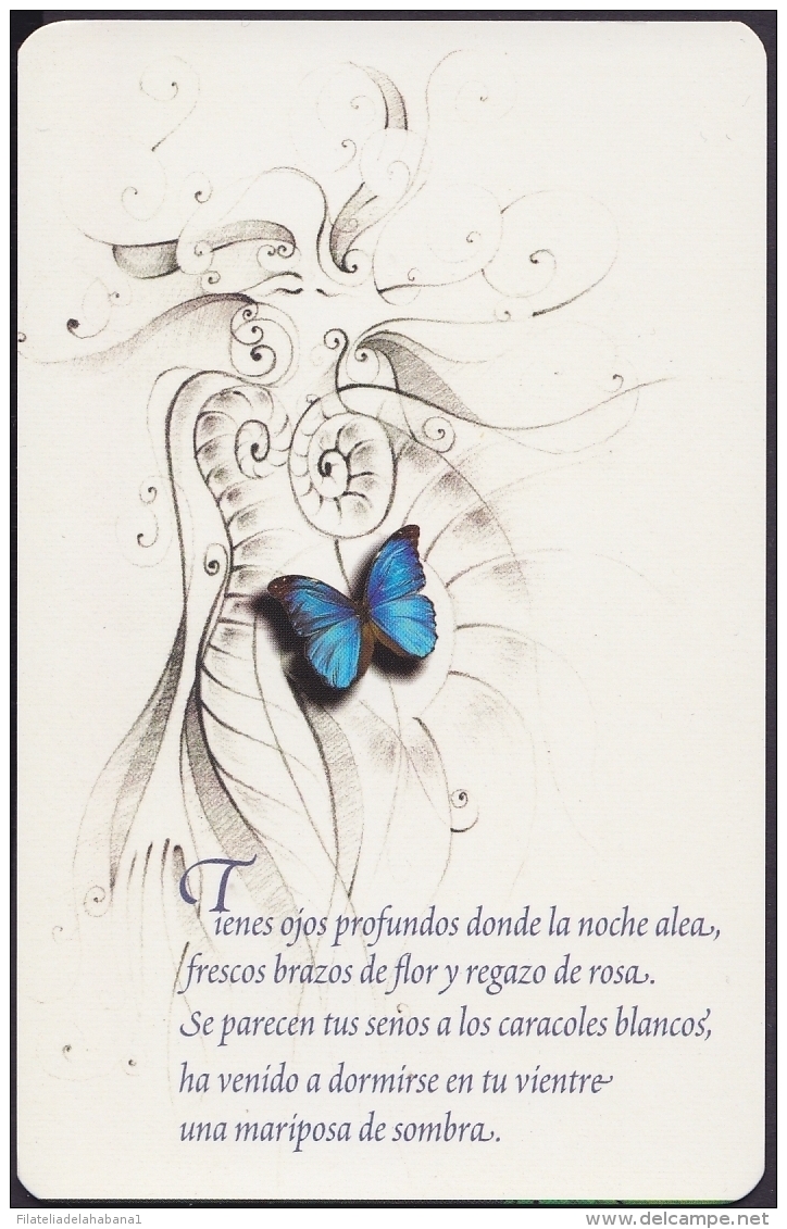 2004-EP-17 CUBA. POSTAL STATIONERY. 2004. UNCATALOGUED. DIA ENAMORADOS. SAN VALENTIN DAY UNUSED. BUTTERFLIES MARIPOSAS. - Brieven En Documenten