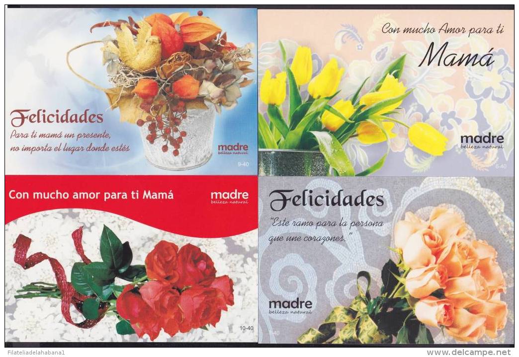 2011-EP-10 CUBA. POSTAL STATIONERY. 2011. COMPLETE SET. MOTHER DAY. DIA DE LAS MADRES. UNUSED. - Lettres & Documents