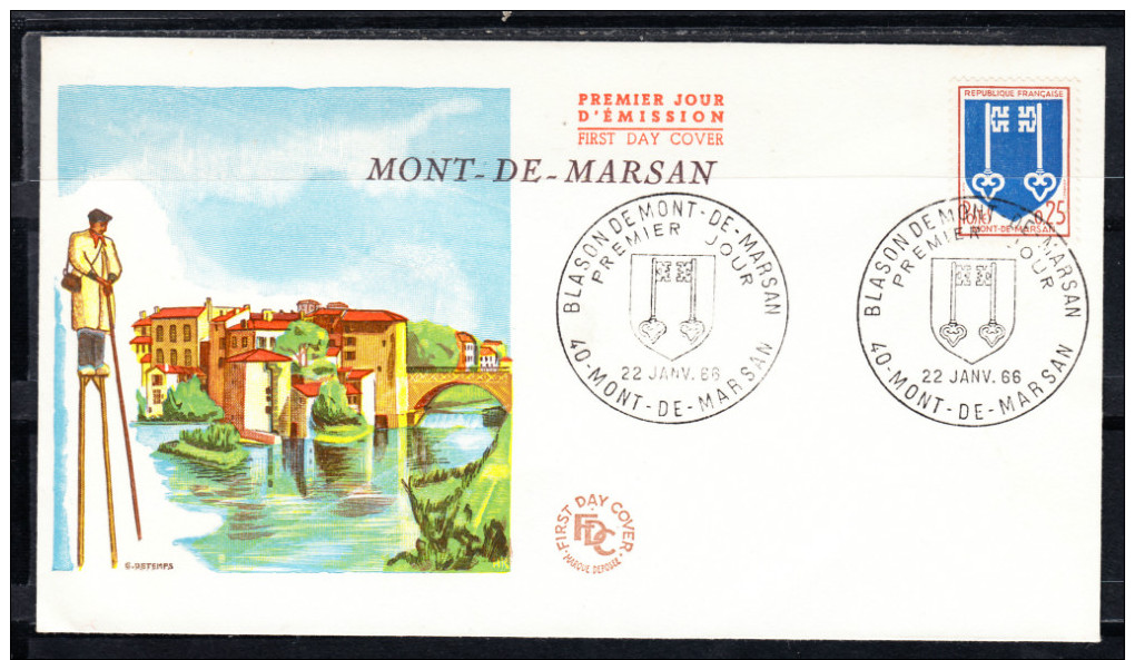 FRANCE 1966  FDC. BLASON D´AUCH CN291 - 1960-1969