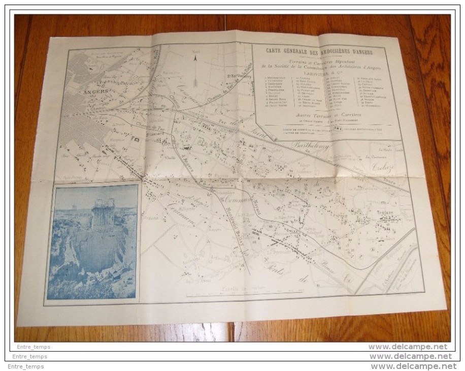 Carte Générale Des Ardoisières D'Angers - Autres & Non Classés